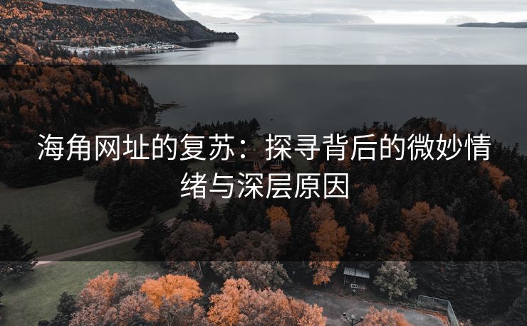 海角网址的复苏:探寻背后的微妙情绪与深层原因 海角网址的复苏:探寻背后的微妙情绪与深层原因