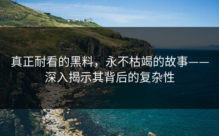 真正耐看的黑料,永不枯竭的故事——深入揭示其背后的复杂性 真正耐看的黑料,永不枯竭的故事——深入揭示其背后的复杂性